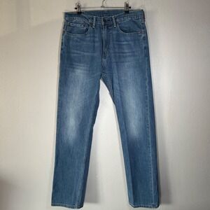 Levis 505 Regular Fit Mens Jeans 34x34 Medium Wash Blue Denim 00505-1371